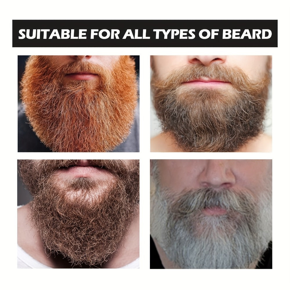 Black Beard Dye for Men 3-in-1 Hair & Beard Color - Fast Blackening in 10-15 Minutes, Nourishing & Skin-Safe Formula, Natural Look, Extra Large 500ml
