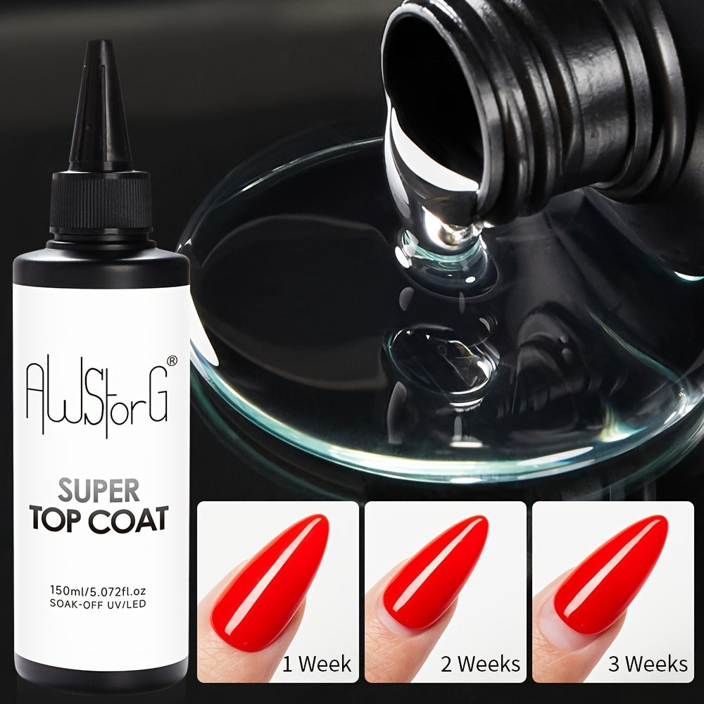AWStorG 5.07oz Base Gel Super Top Coat Matte Top Coat Gel Polish Soak Off LED Gel Varnish Functional Gel Nail Salon