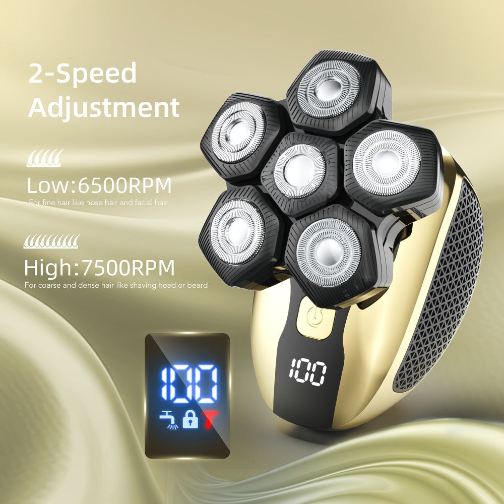 Sejoy 7D Electric Shaver For Bald Men, Upgraded 7 Floating Head, With Nose Hair Trimmer, Facial Cleaning Brush1.5H Fast Charging Travel Lock, Best Gift