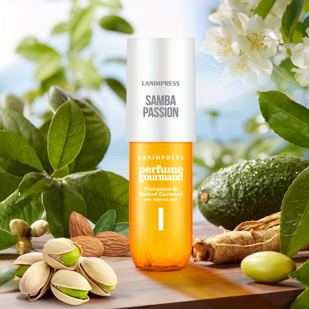 Hair & Body Perfume Mist for Women 3oz | Samba Passion Gourmand Sweet Fragrance Spray | Moisturizing Long Lasting Travel Size | Valentine Birthday Gift Her