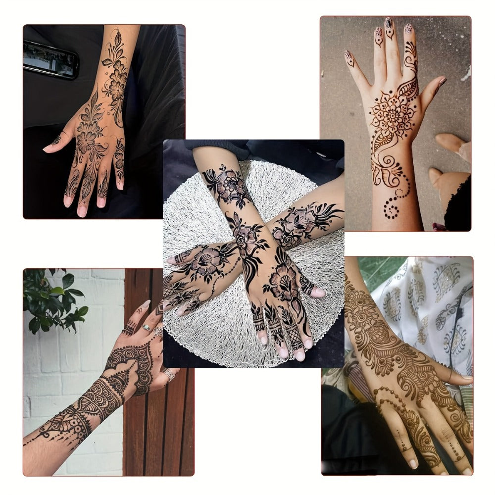 For. Ink 8pcs Hollow Temporary Tattoo Stencil Set - Transform Style With Larger Sexy Floral Designs Stickers For Arms Hands & Forearms, Flash Spray Paint Kit, - Use For Valentine'S Day, New Year And Wedding, No Ink Included