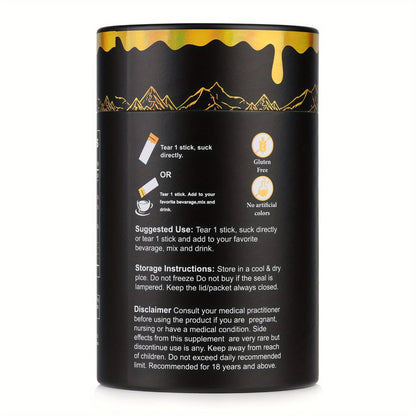Shilajit Honey Sticks with Saffron – Himalayan Shilajit 85+ Trace Minerals & 75% Fulvic Acid for Energy, Vitality & Stamina | 30 Sticks | For Men & Women | ShopVora UK