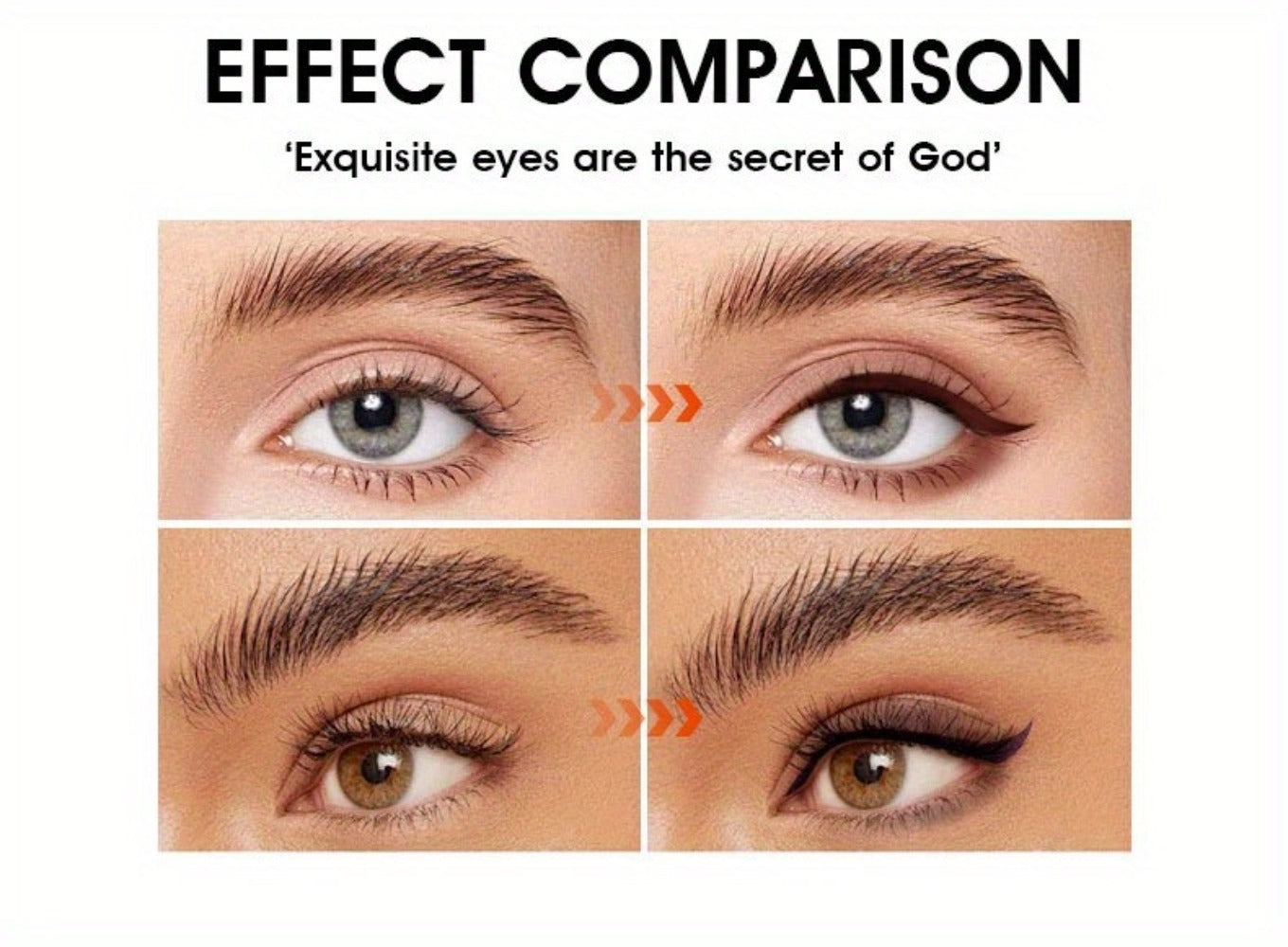 Eyeliner Set 6 Colors - Waterproof Long-Lasting Smudge-Proof Eyeliner Cream, Transfer-Proof Sliding Liner for Eyes & Lips, Black Brown Reddish Brown, Daily & Party Makeup for Women