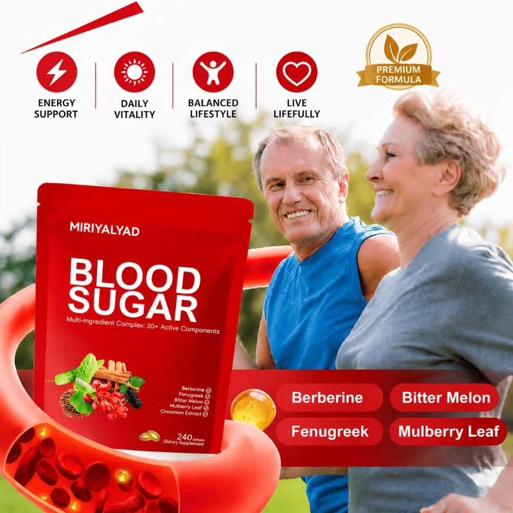 [Family Gifts & Christmas] 240 Capsules, Blood Sugar Health Support Supplement With Berberine, Cinnamon & Bitter Melon | 20+ Herbal Complex | Blood Glucose Balance And Insulin Support | Dietary Supplement | Local Warehouse, Family Gifts & Christmas