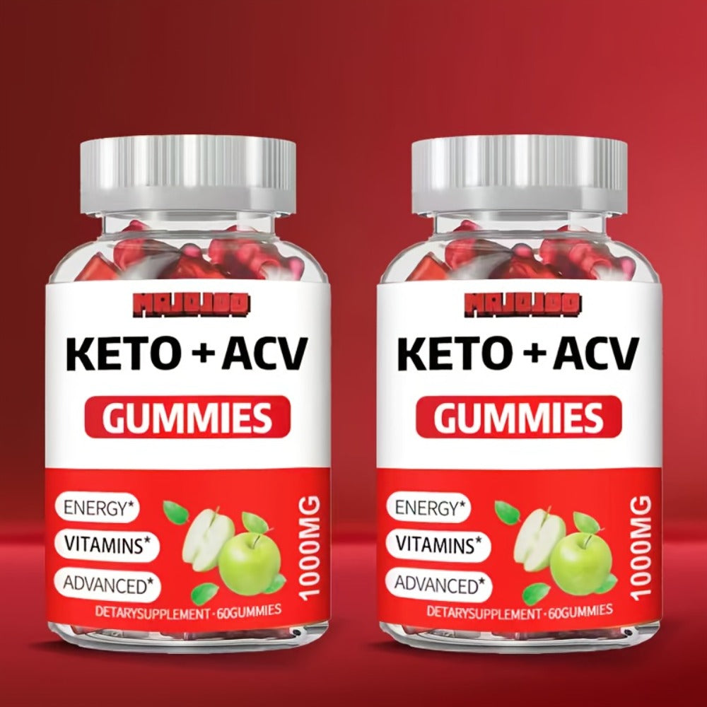 60 Vegan Keto ACV Gummies - Apple Cider Vinegar with Pomegranate Beet Juice Powder And B12, Rich In Vitamin B And C. Suitable for Men And Women, Gluten-Free