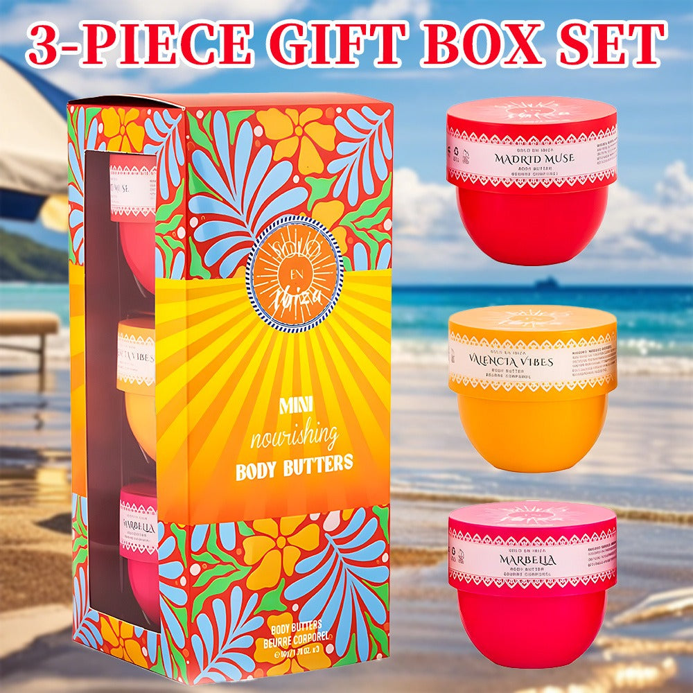 3-Piece Set, SOLO EN IBIZA Body Butter For Men And Women, 3 Different Scent, Long-Lasting Scent, Perfect For Dating, Daily Life, Parties, Gift Giving, Each 1.76 Fl Oz