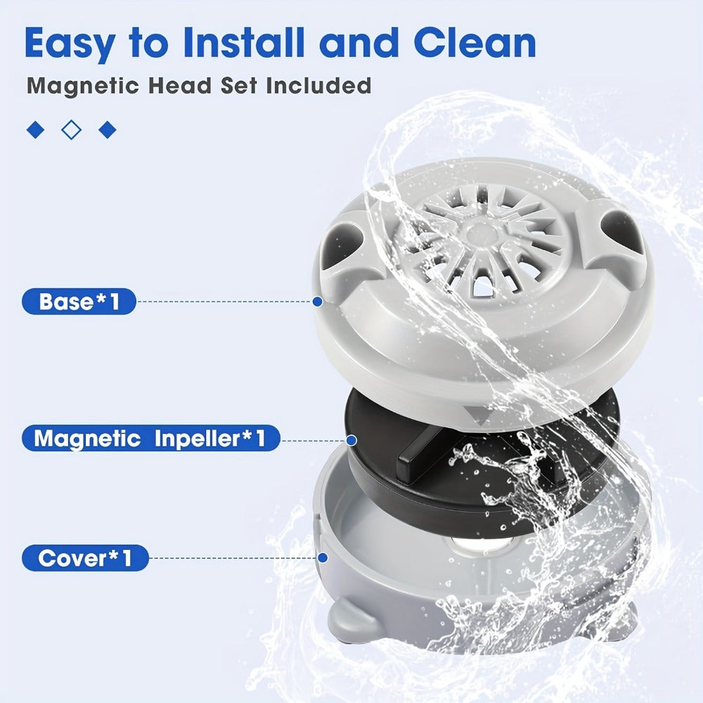 Pipeless Jet Motor Magnetic Jet Head Motor for Pedicure Spa Chair Part Includes Propeller And Cap Replacement for LURACO