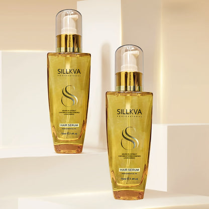 Argan Oil Hair Serum 2 Pack SILLKVA Nourishing Treatment for Dry Damaged Frizzy Flyaway Hair Moisturizing Smoothing Anti-Frizz Serum for All Hair Types