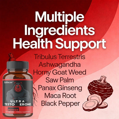 Bovine Blood Capsules 120 Count – Premium Dietary Supplement with Maca Root, Saw Palmetto & Herbal Blend for Daily Vitality, Energy & Overall Wellness Support for Women and Men
