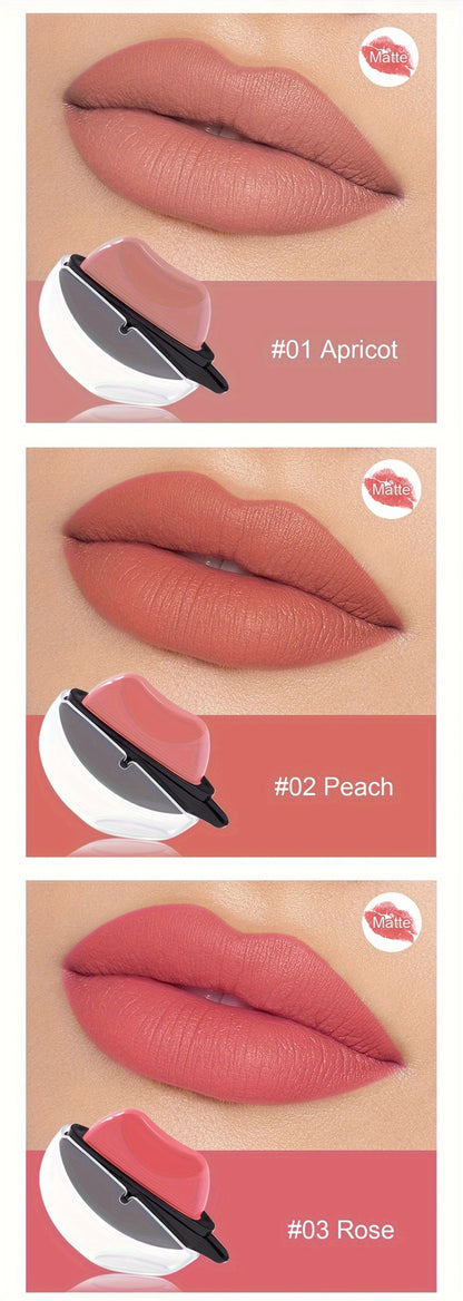 Lipstick Set 6pcs - Matte Color Changing Lip Shaped Lipstick with Jasmine Scent, Non-Fade Long-Lasting Formula, Multi-Shade Lip Makeup Gift Set for Women