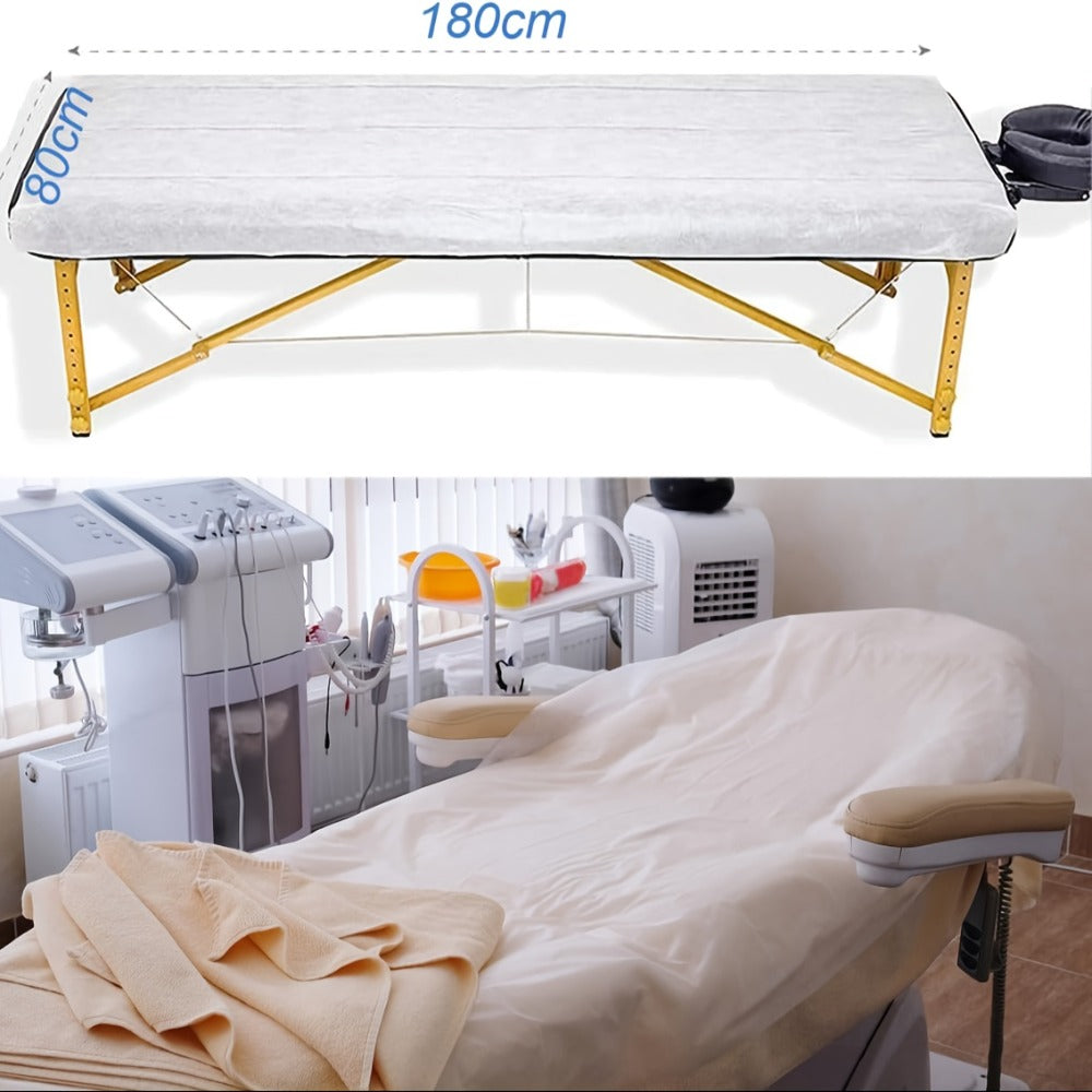 100pcDisposable Spa Bed Sheets - Massage Therapists, Estheticians, Hotel Staff, Tattoo Artists, Campers - Twill, Non-woven, Stain Resistant, All Seasons, Space - Suitable For Massage Therapy, Beauty Salon, Hotels