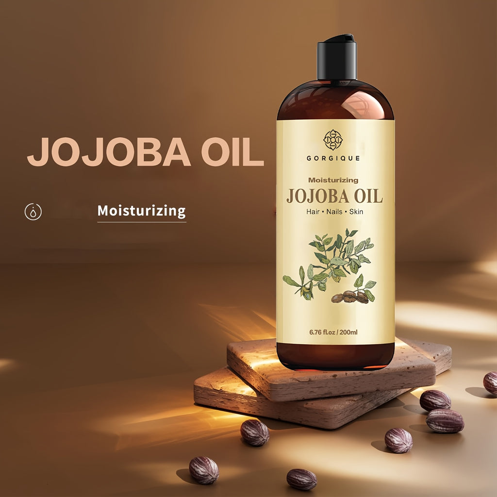 Jojoba Oil -6.76oz - Skin and Hair Care Oil - Cold Pressed - Suitable for Both Men and Women - Suitable for Any Hair and Skin Type, Care, Non Dry, Smooth