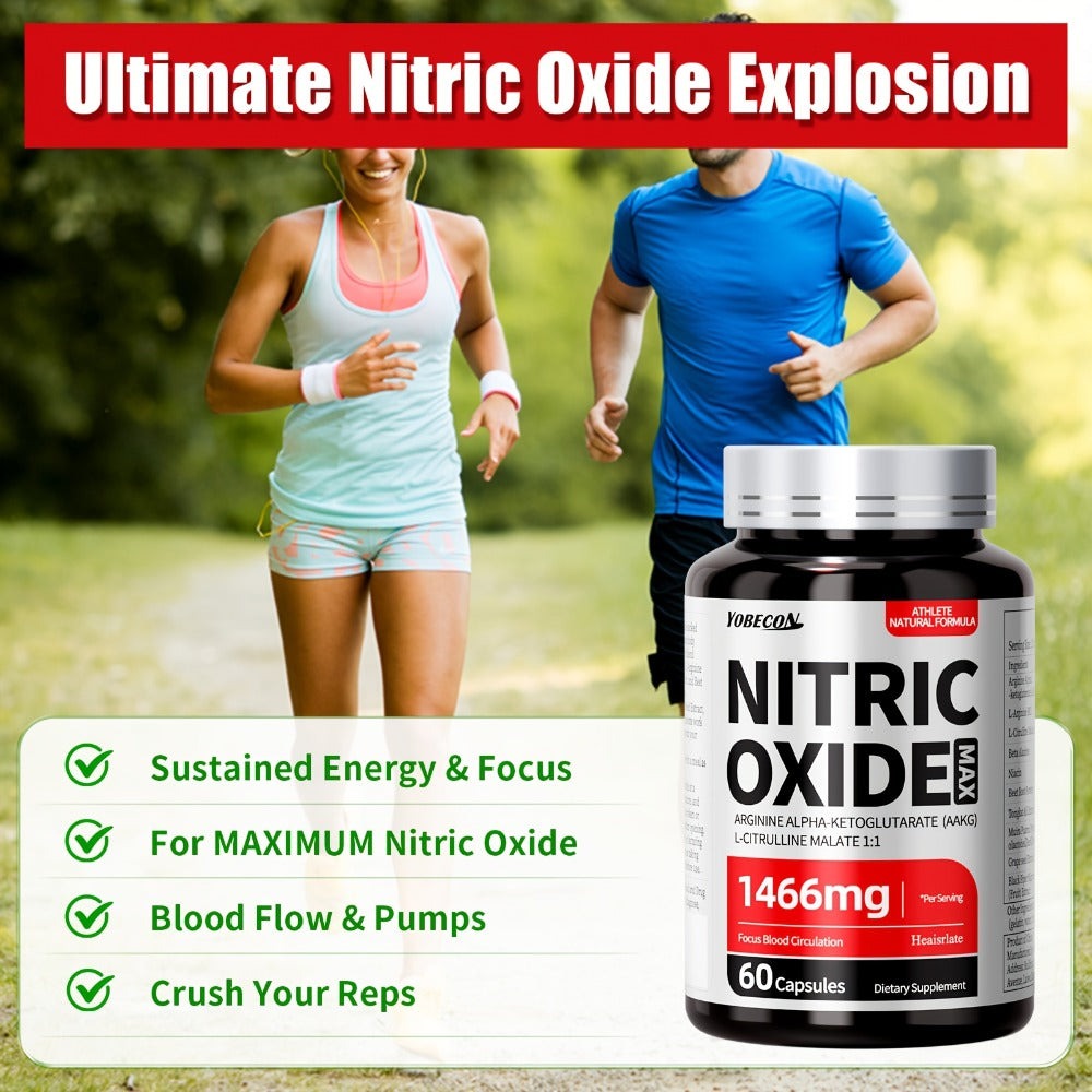 Extra-large Men's Supplements, Nitric Oxide, Male Health Capsule Supplements Containing 800 for MG AAKG, L-arginine, L-citrulline, Beetroot, Natural Energy And Focus Formula, Third-party Tested