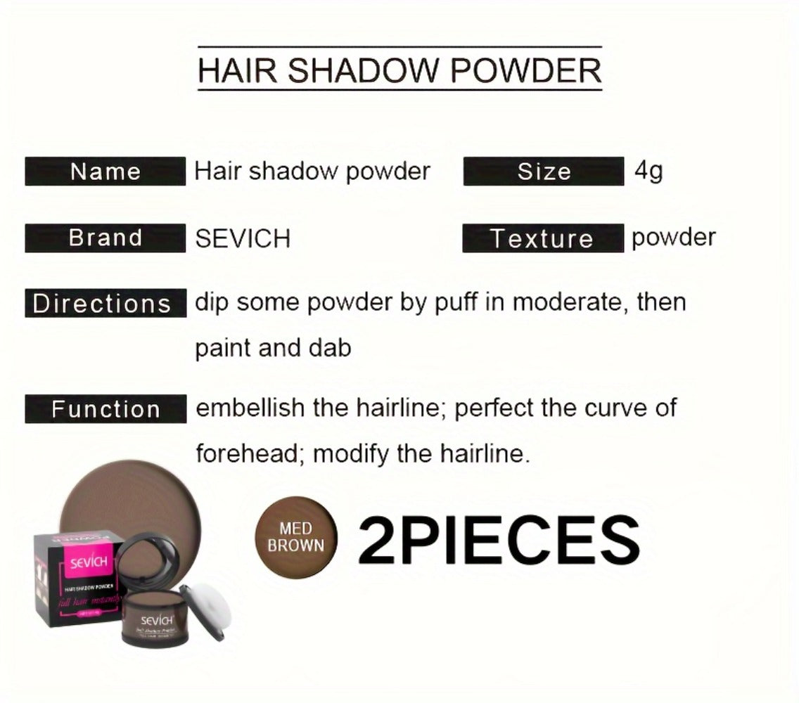 Hairline Powder Root Touch Up — Instantly Conceals Thinning Hair, Gray Roots & Hair Loss, Hair Shadow Topper for All Hair Types, 13 Shades 2/3pcs Kit