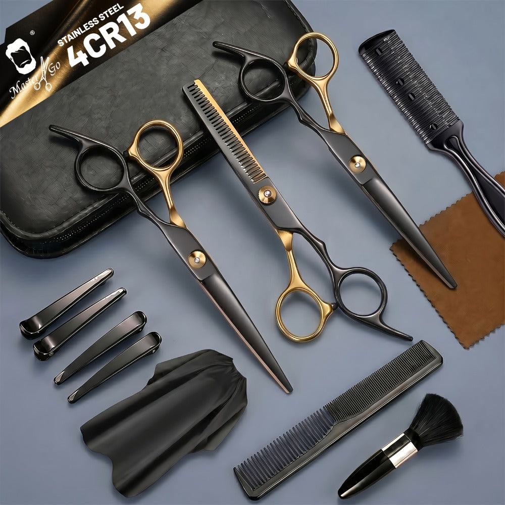 13 PCS Hair Cutting Scissors Kit, Professional Barber Shears Set With Hair Scissors Thinning Shears, Hair Cutting Shears Hair Cut Blending Salon Scissor For Men Women
