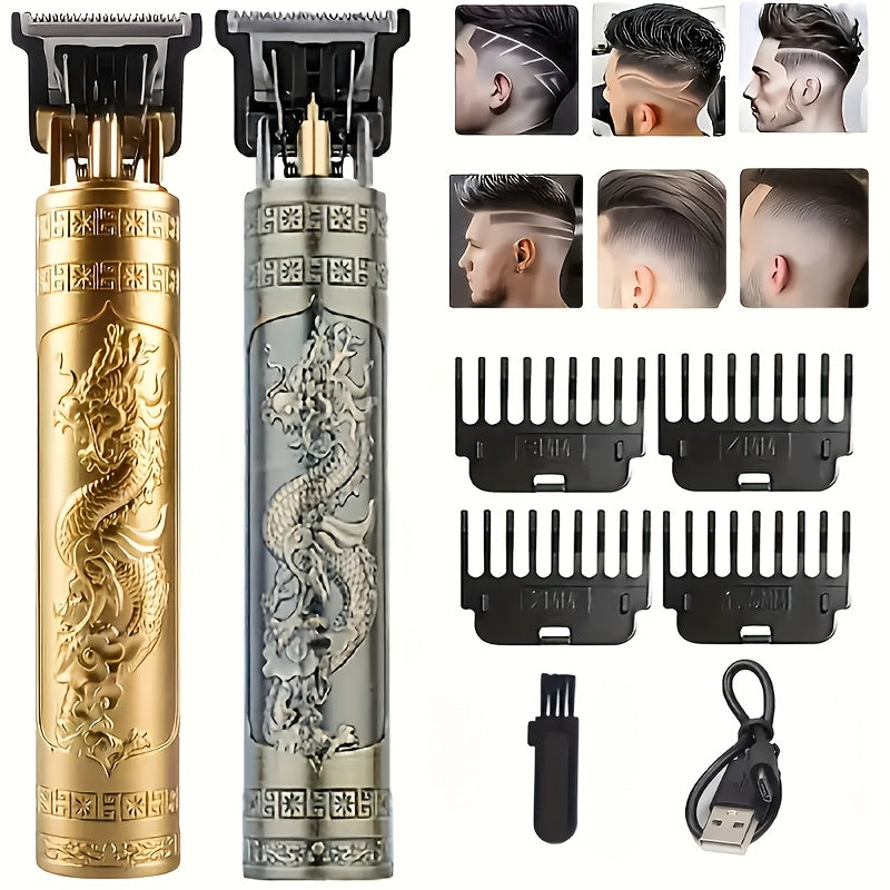 Professional Men'S Beard Trimmer with Zero Contour Design - Rechargeable Lithium Battery, ABS Plastic Body, USB Charging, Includes Limit Comb, Hair Care Accessory | Modern Hair Care | Durable Hair Care, Hair Trimmers