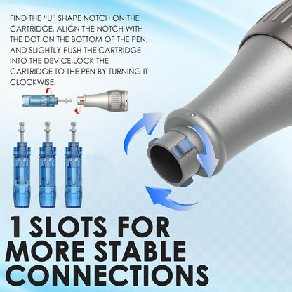 Dr. Pen M8S Microneedling Pen Kit - 10PCS 0.25mm Replacement Cartridges USB Rechargeable Professional Micro Needle Skin Care Body Tool for Adults
