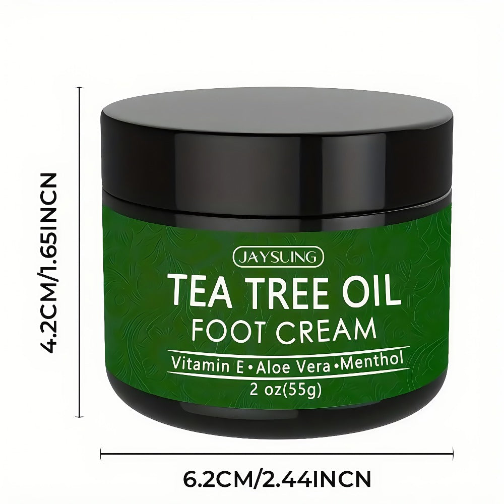 2pcs Tea Tree Oil Hand & Foot Care Cream, Suitable for Dry And Rough Skin, Containing Vitamins, Coconut Oil, And Plant Extracts. It Soothes And Moisturizes Feet, Leaving Skin Smooth. Ideal Gift Choice