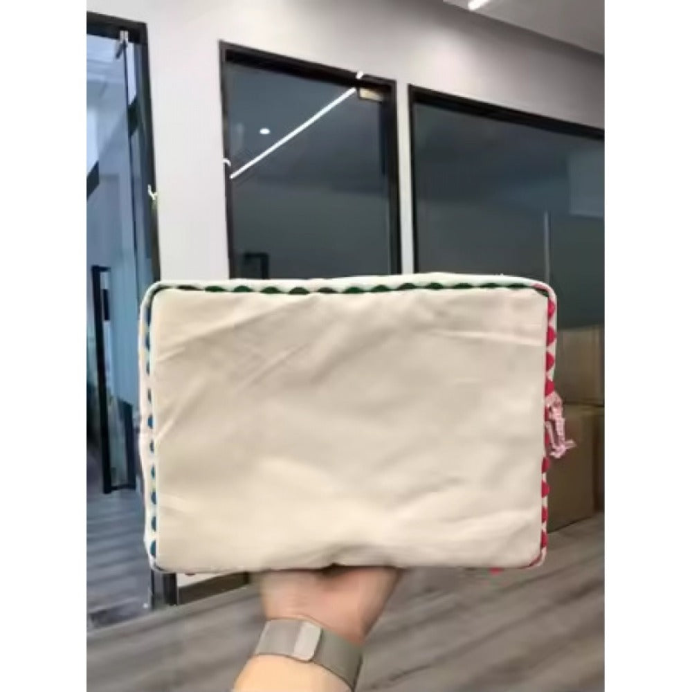 Large Capacity Portable Cosmetic Organizer Toiletry Bag for Women with Lace Design