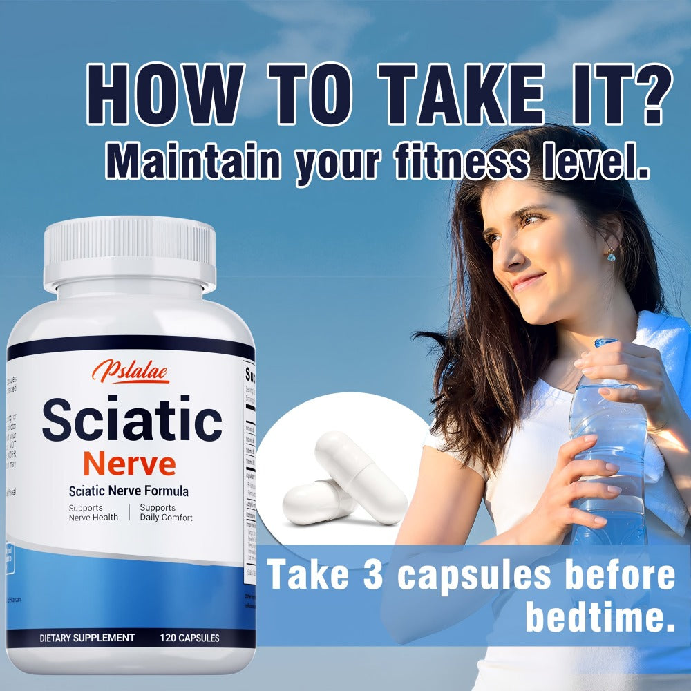 [Sciatic Support Supplement] Sciatic Nerve - With Vitamin B Complex, Acetyl-L-Carnitine And Benfotiamine - Support Bone And Nerve Health - Sciatic Support Supplement - Gluten Free - 120pcs