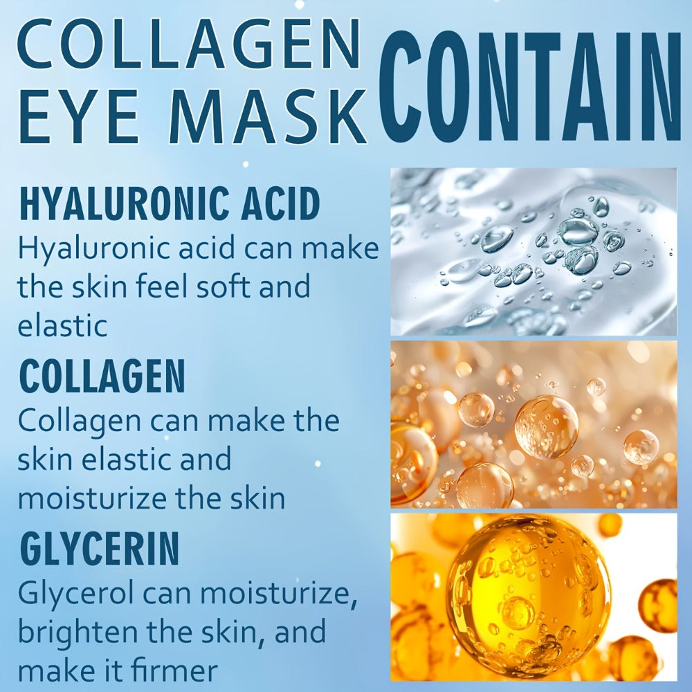 Retinol Collagen Eye Mask 60pcs 80g - Firming Under Eye Patches for Dark Circles, Puffiness & Sagging, Deep Moisturizing Anti-Aging Eye Pads for All Skin Types