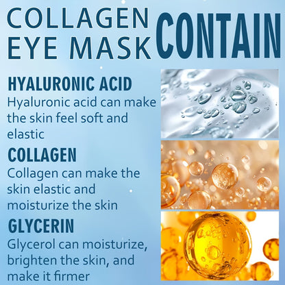 Retinol Collagen Eye Mask 60pcs 80g - Firming Under Eye Patches for Dark Circles, Puffiness & Sagging, Deep Moisturizing Anti-Aging Eye Pads for All Skin Types