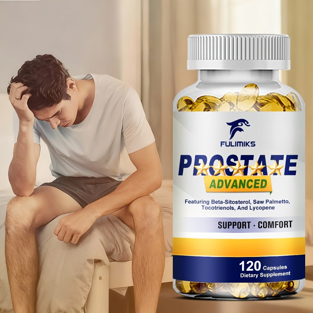 Hot Sell Saw Palmetto Supplement for Men, with Saw Palmetto, Zinc, Support Health, Immune, 120 Capsules