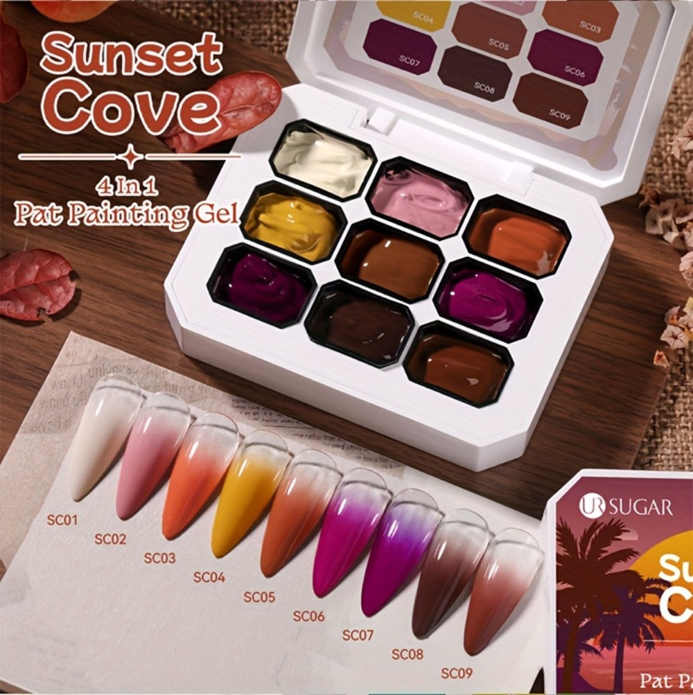 UR SUGAR 4IN1 Pat Ombre Gel Nail Polish Easy Gradient Painting Gel for DIY French Nail Manicure Solid Varnishes Paint Art Gel