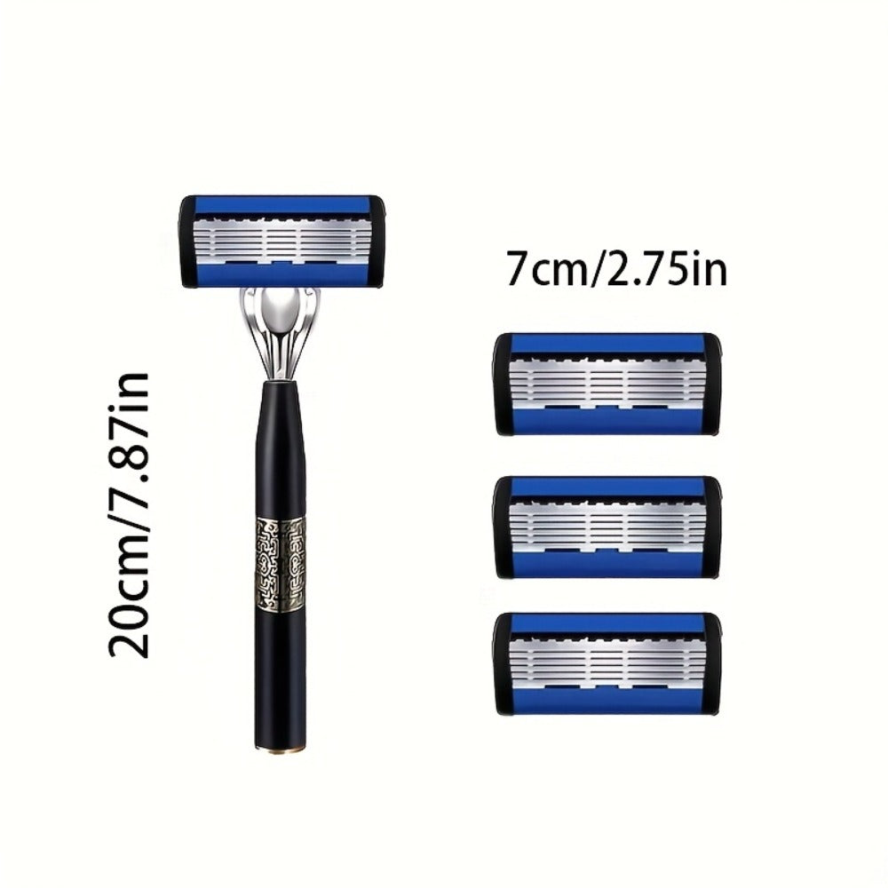 This Super Smooth And Fashionable Razor Features 36/72 Ultra-sharp And Replaceable Stainless Steel Blades, Which Are Sharp, Smooth And Safe. with 2 Anti-slip And Comfortable Handles, It Is An Indispensable Shaving Accessory for Men