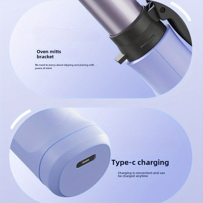 Wireless Mini Hair Curling Iron Portable Cordless Curler for Airy Bangs Big Waves Long-Lasting Style – Travel-Ready Hairdressing Tool for Students & Women