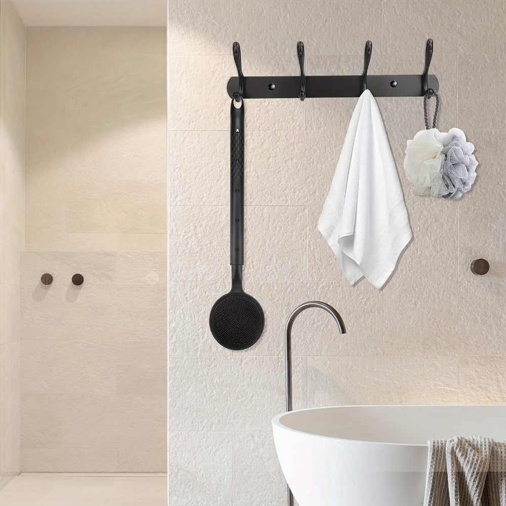 Extendable Shower Cleaner - Soft, Adjustable Long-Handled Bath Brush, Oversized, Lightweight, Ergonomically Designed, Gentle Back Cleaner for Thorough Cleaning, Tub Scrubbing Brush, Soft Bristles, Sanitary Material, Exfoliating, Skincare