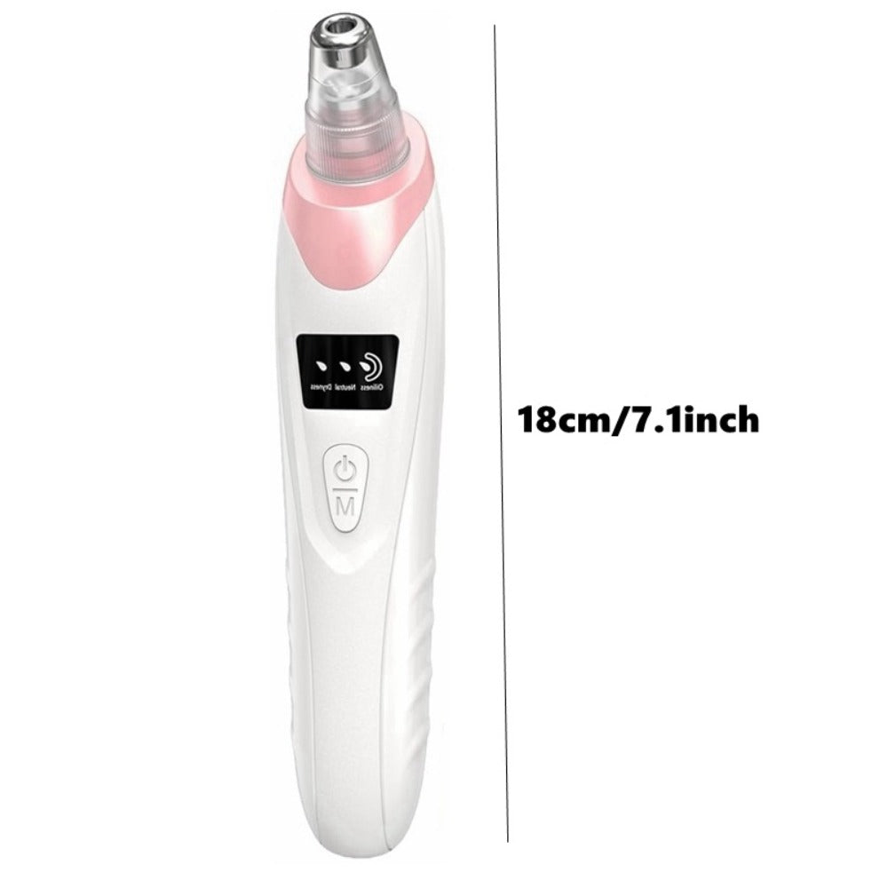 Blackhead Remover - 3 Adjustable Suction Power Levels, 4 Blackhead Remover Tools, 5 Replaceable Probes, USB Rechargeable, Easy to Use And Clean, Gift for Women