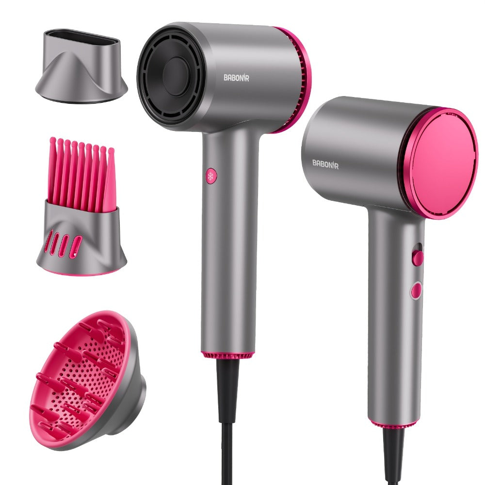 Quick-Drying Hair Dryer Featuring a Diffuser for Curly Hair, 1875W Professional Ionic Blow Dryer Suitable for Both Women And Men, Lightweight And Powerful Portable Hair Dryer Ideal for Travel, Perfect Gift for Friends And Partners