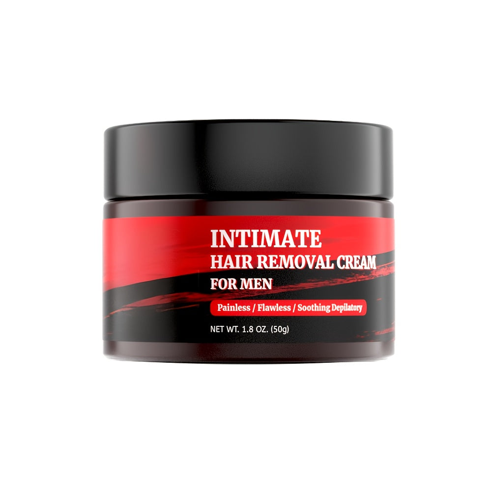 5-Minute Fast-Acting Men's Intimate Hair Removal Cream - Painless Depilatory for Sensitive Areas, Chest, Back, Arms & Legs - Gentle & On Body Coarse Hair - HardBird Professional Hair Remover - 1.8oz (50 g)