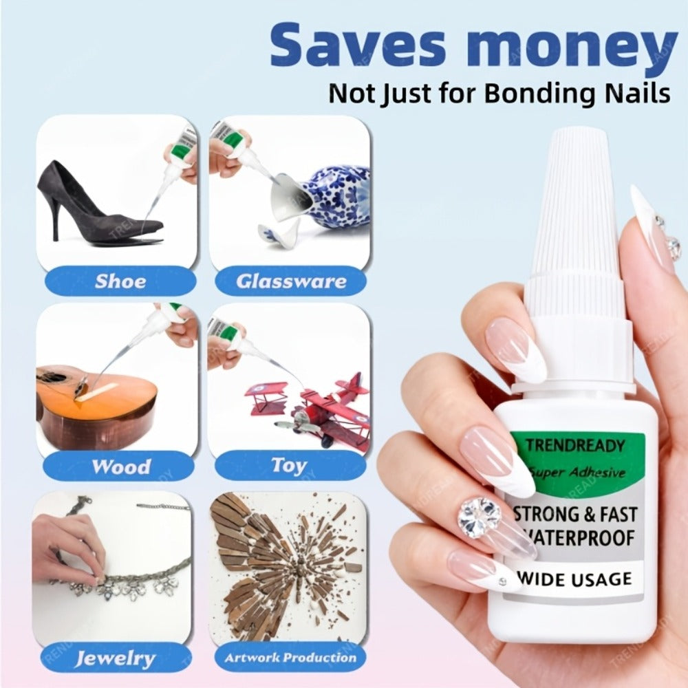 4pcs Fast Drying Super Nail Glue - Long Lasting 60+ Days, No Lamp Needed, Heavy Duty For Press On Nails, Fake Nails, Nails Art, Nail Supplies, Extra Hold, 20G/Bottle Large Capacity, Salon Nail Tools, Smooth Application, Durable Sealant, Christmas