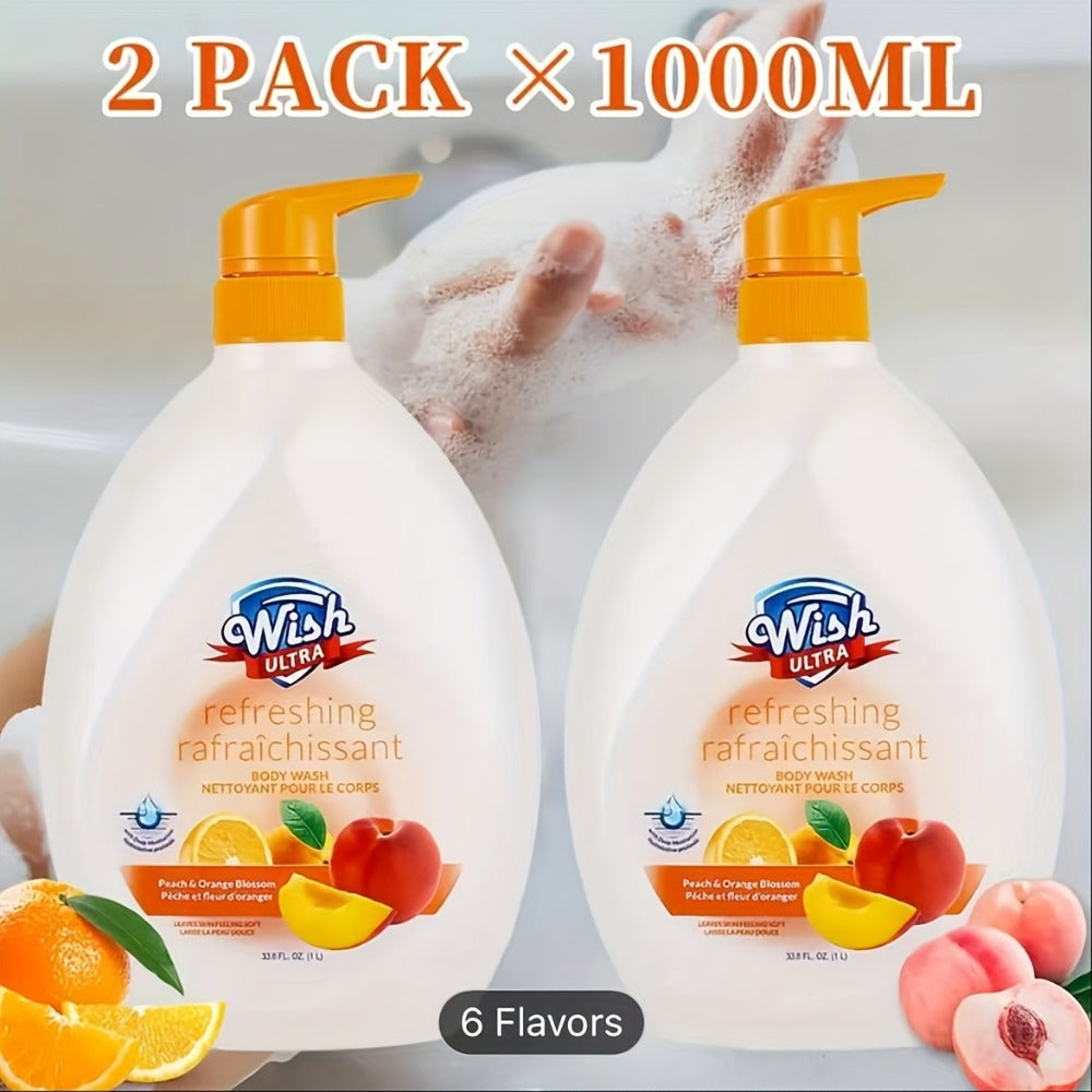 [Body Wash for Men & Women] 33.8fl.oz Body Wash for Men & Women, Long-Lasting Fragrance, Notes of Cucumber & Melon Flavor, Deep Cleaning, Make the Skin Smoother, Effectively Remove for Removing Stubborn Dead Skin, Excess Oil, Black * White Heads