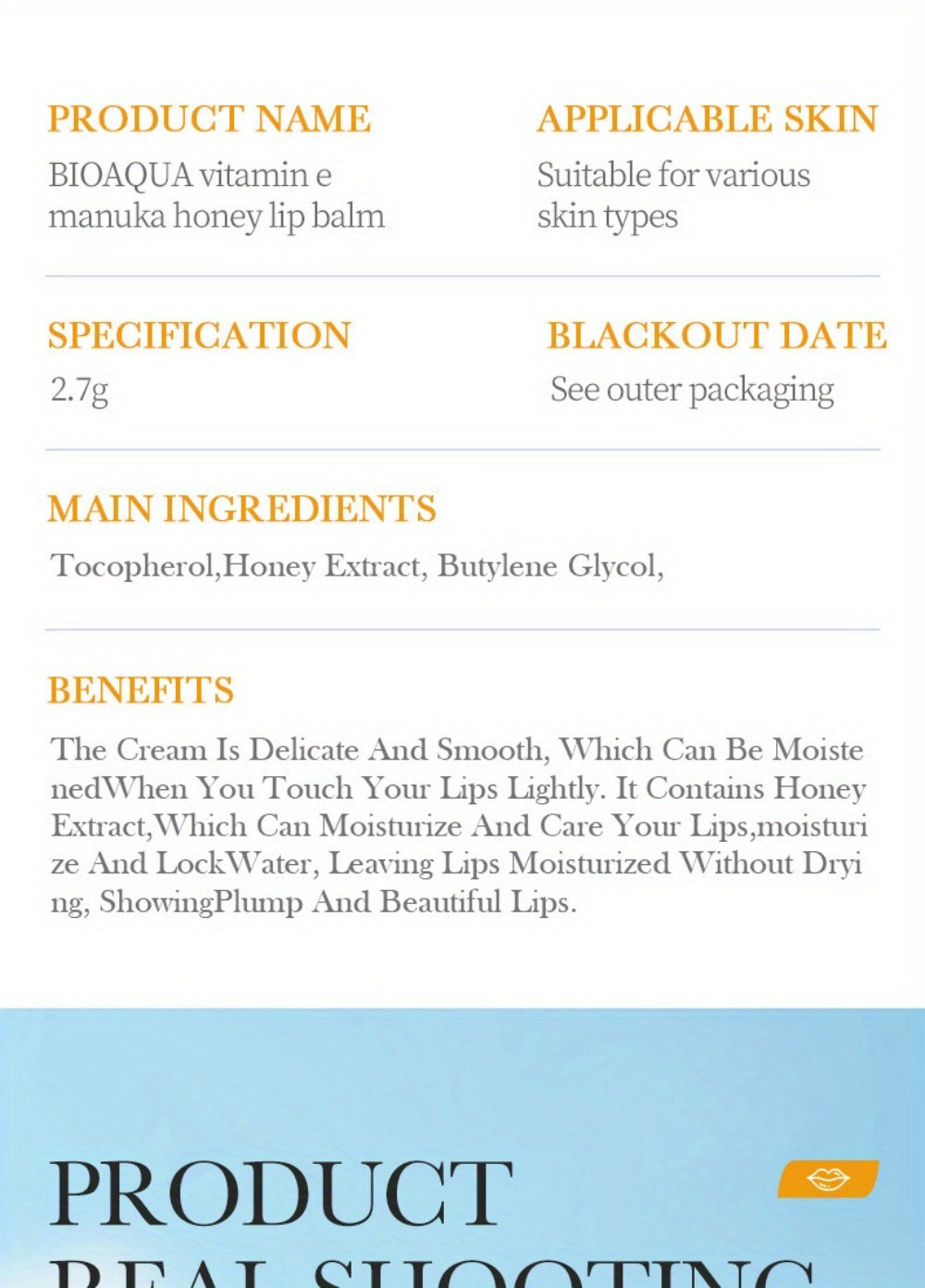 6pcs/10pcs Manuka Honey & Vitamin E Lip Balm Suitable for Women - Overnight Hydrating Lip Mask & Lip, 12hrs Long-Lasting Moisture, Korean Skincare, for Dry, Chapped Lips