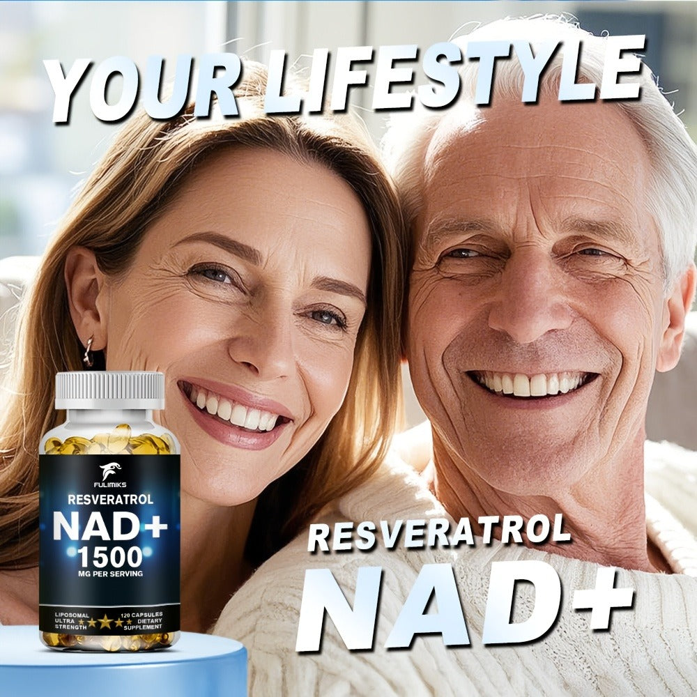 120 NAD+ Supplement Capsules with Resveratrol | Daily Vitality, for Men and Women, Brand: FULIMIKS