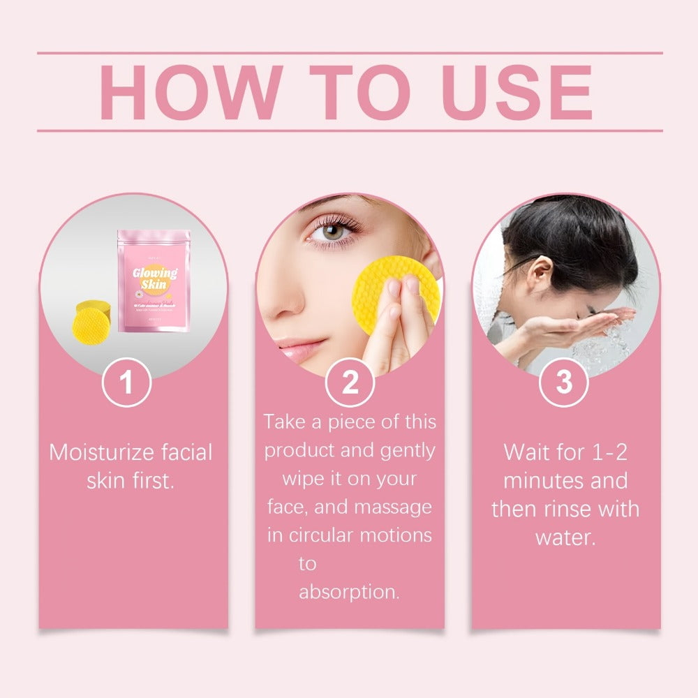 40/80pcs Turmeric & Kojic Acid Facial Cleansing Pads, Easy For Travel And Business Trips, Mild And Non-irritating, Suitable For All Skin Types, Birthday Easter'S & Mother'S Day Gifts