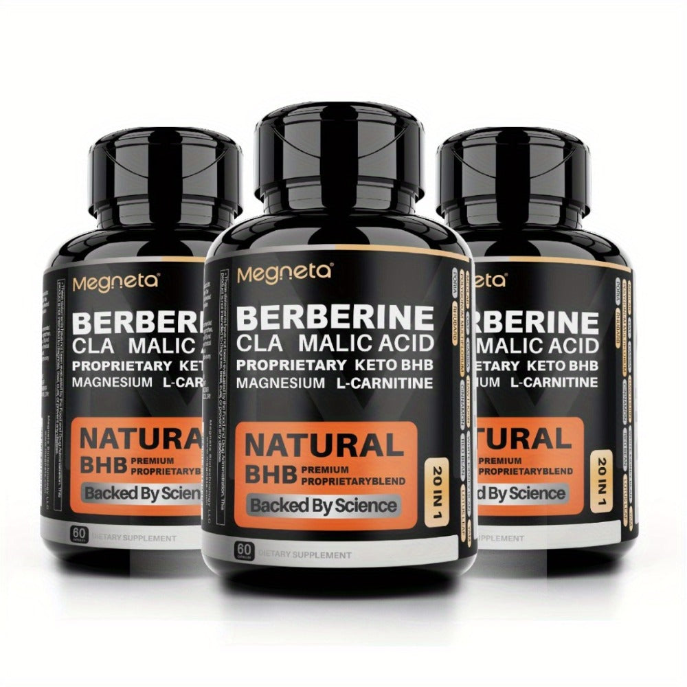 Diet Health&Digestion | 20in 1 -Advanced Keto BHB Blend, L-Carnitine, CLA, Malic Acid, Berberine-Keto|Insulin Health&Liver Health |60 Capsules, 30-Day Supply