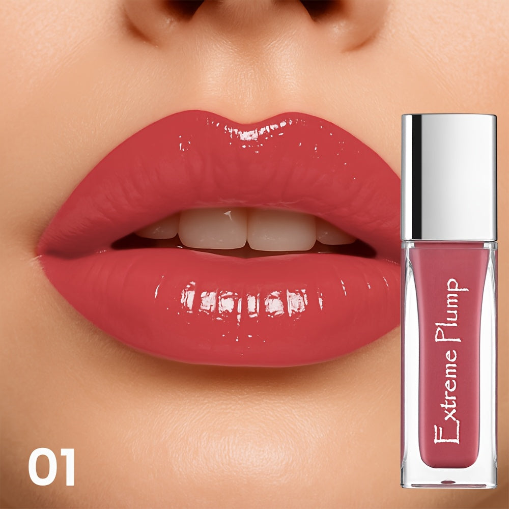 Long-Lasting Water-Gloss Lip Gloss - Moisturizing & Hydrating, Sweatproof Non-Sticky Pinkish-Shimmer Lip Gloss with Glossy Finish, Nude Pink Tint for All Light Beige Types (Light Beige to Nude) - Smooth Lip Gloss for Women, Parties, Weddings & Everyday, M
