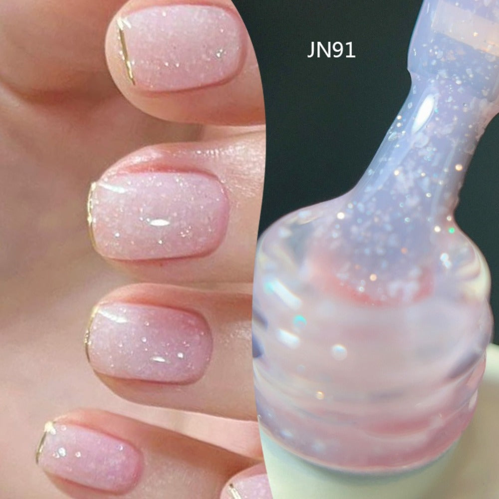 BORN PRETTY Milky White Jelly Nude Gel Nail Polish 0.34oz White Translucent Soak Off Gel Vernis Semi Permanent Need Light