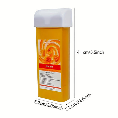 Hair Removal Roller Wax Strips 100g Handheld Depilatory Wax Kit for Smooth Skin Body Leg Arm Underarm Unisex Multiple Scents Aloe Honey Strawberry Lavender