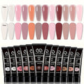 Duolingdai Poly Extension Gel Nail Kit, Featuring 12 Shades Of Nail Extension Gel, Is A Semi-Permanent Hard Fiber Gel That Is Easy to Apply for Nail Protection. Making It A Perfect DIY Starter Set for Girls' Nail Care.