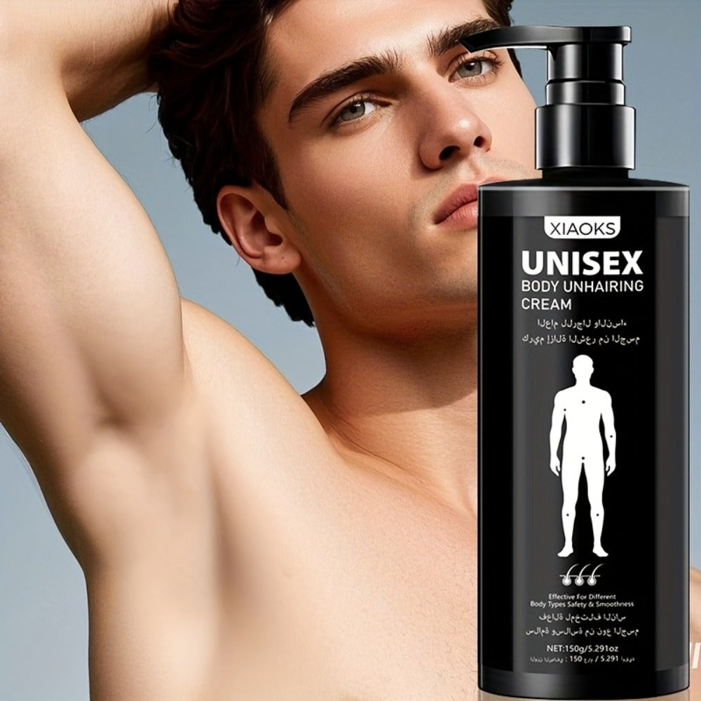 150G Men'S Body, 5 Min for Sensitive Skin, Gentle Formula, Best Hair Removal for Private Parts Hair Removal Gel for Body, Chest & Back, Safe for Sensitive Skin, Unisex