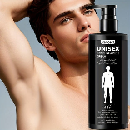 Hair Removal Cream for Sensitive Skin 5 Minute Gentle Formula 150g - Depilatory Gel for Private Parts Chest Back Body Hair Removal for Men and Women Unisex Safe Painless