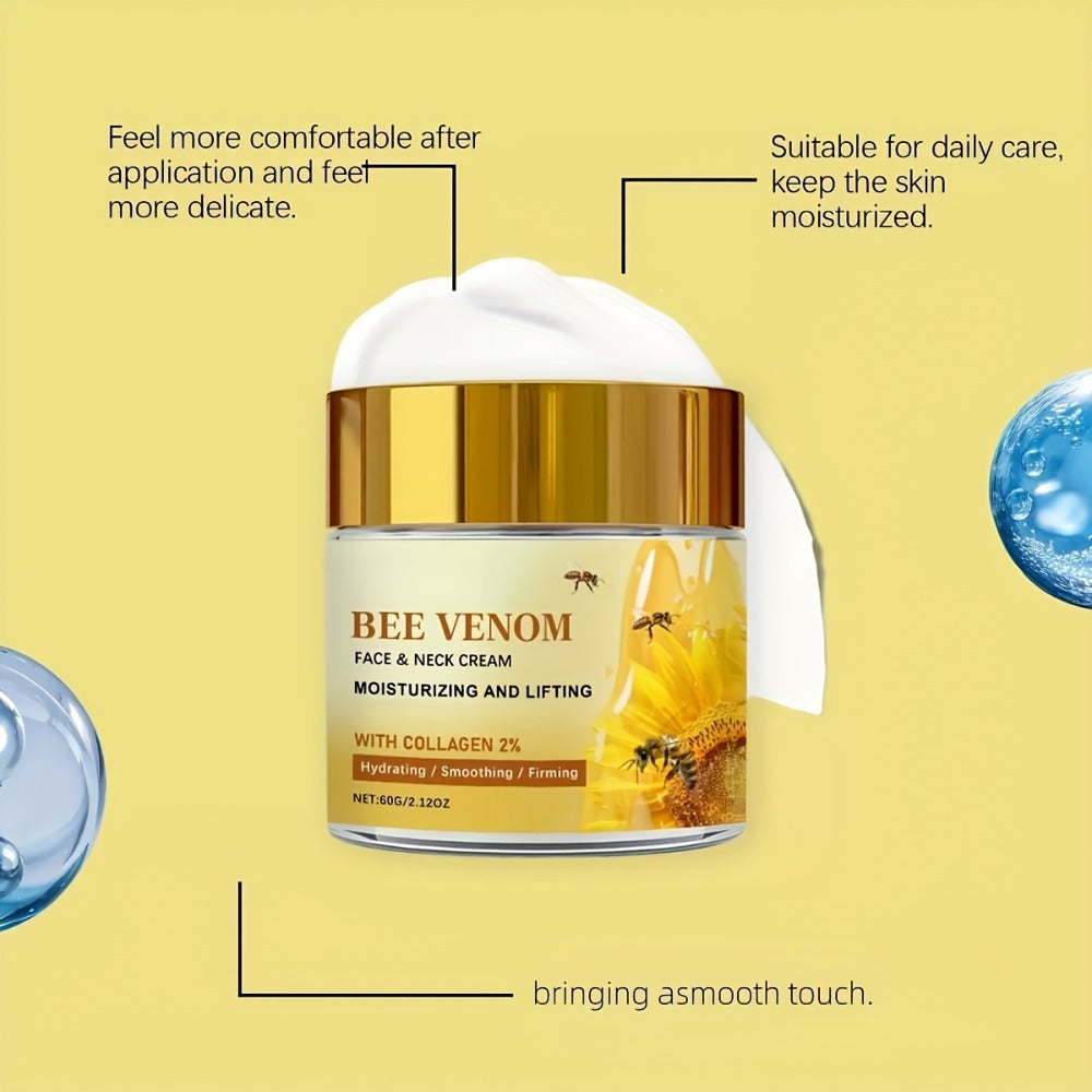 2pcs Instant Firming Bee Venom Face Cream, Tightens Skin, Collagen Instant Lifting Face Cream, Firms Fine Lines And Wrinkles, Suitable for All Skin Types, Skincare, A Gift For, The Perfect Gift, Local Warehouse