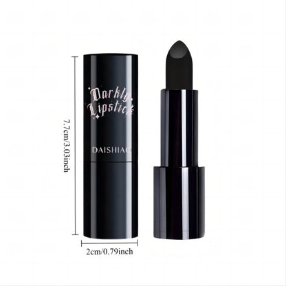 Black Matte Lipstick Set 3 Pcs — Waterproof Long-Lasting Gothic Lip Color, Halloween & Valentine's Day Cosmetic Lip Gloss Gift