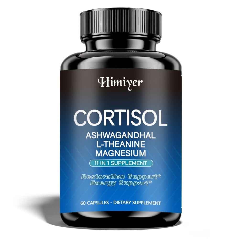 60 Capsules - 11-in-1 Hormone Balancing Stress Management Supplement - CORTISOL - Balances Cortisol And Energy, Restful Sleep And Mood Boost, with Rhodiola Rosea, Ashwagandha, Theanine And Magnesium