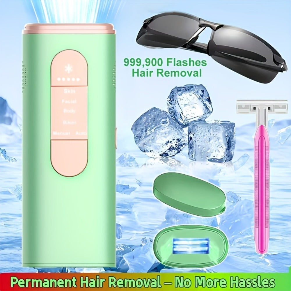 LEFINEE IPL Hair Removal Device Painless Home Use Permanent Hair Removal Multiple Energy Levels Suitable for Face, Legs, Underarms, And Bikini Line, Upgraded Version 999K Flashes Multiple Levels Portable Full Body Use Christmas Birthday Gift Unisex
